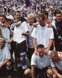 AGF fejring af pokalfinale sejr i 1992